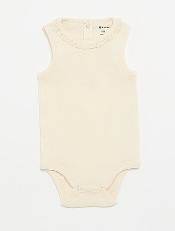 Pack de 3 bodies com decote redondo e bordados