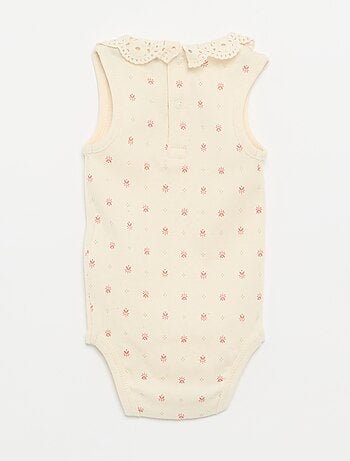 Pack de 3 bodies com decote redondo e bordados