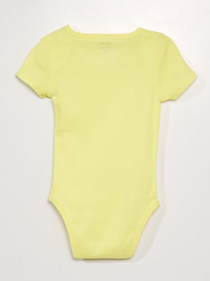 Pack de 3 bodies de algodão - coleção fácil de vestir AMARELO - Kiabi