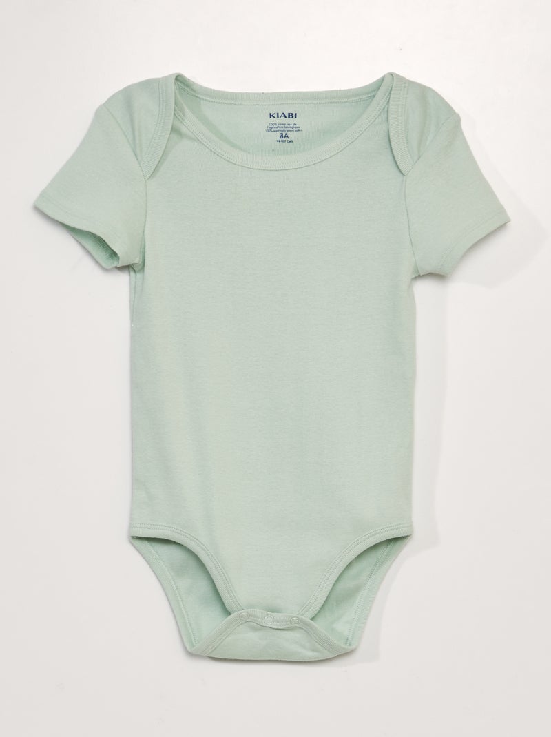 Pack de 3 bodies de algodão - coleção fácil de vestir AZUL - Kiabi