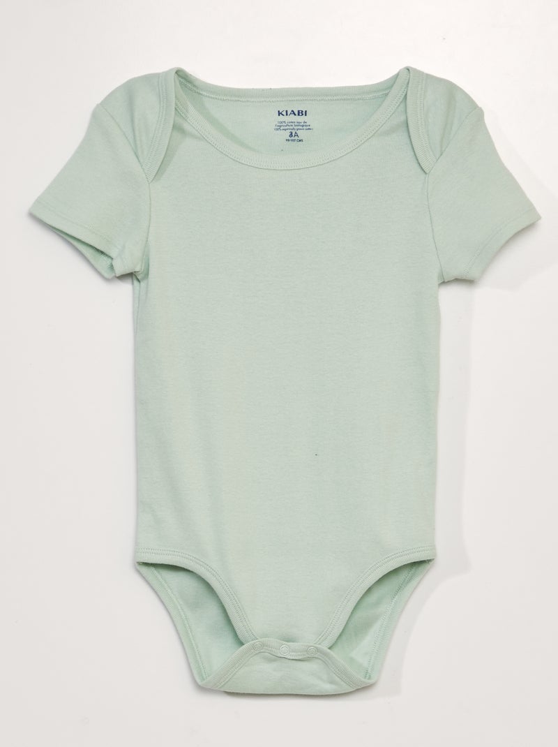 Pack de 3 bodies de algodão - coleção fácil de vestir AZUL - Kiabi