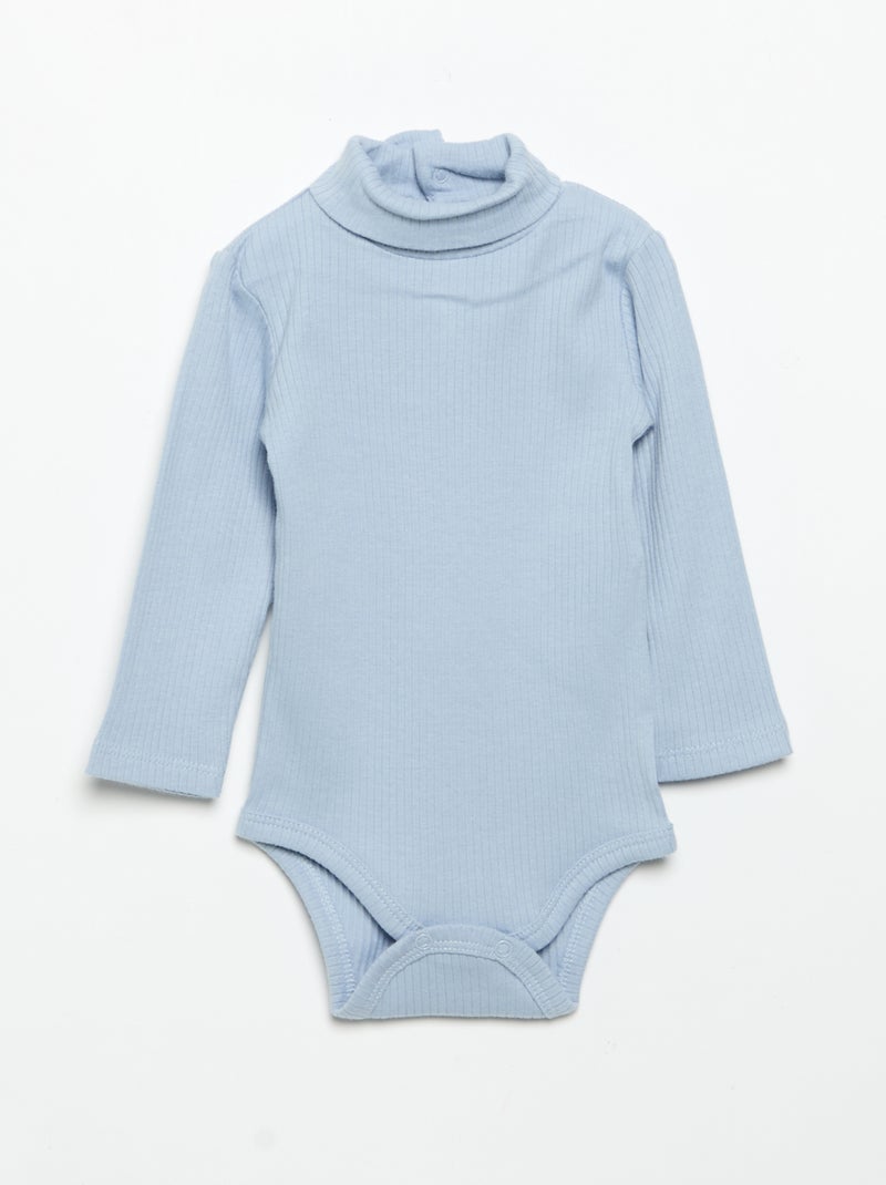 Pack de 3 bodies de gola alta Azul - Kiabi