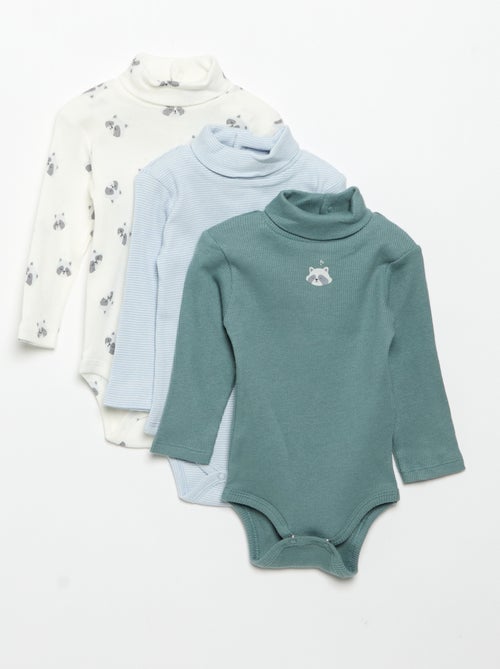 Pack de 3 bodies de gola alta - Kiabi