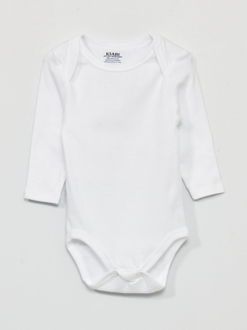 Pack de 3 bodies em jersey Branco - Kiabi
