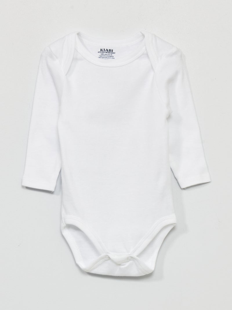 Pack de 3 bodies em jersey Branco - Kiabi