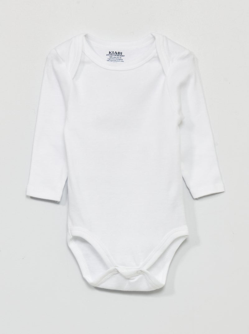 Pack de 3 bodies em jersey Branco - Kiabi