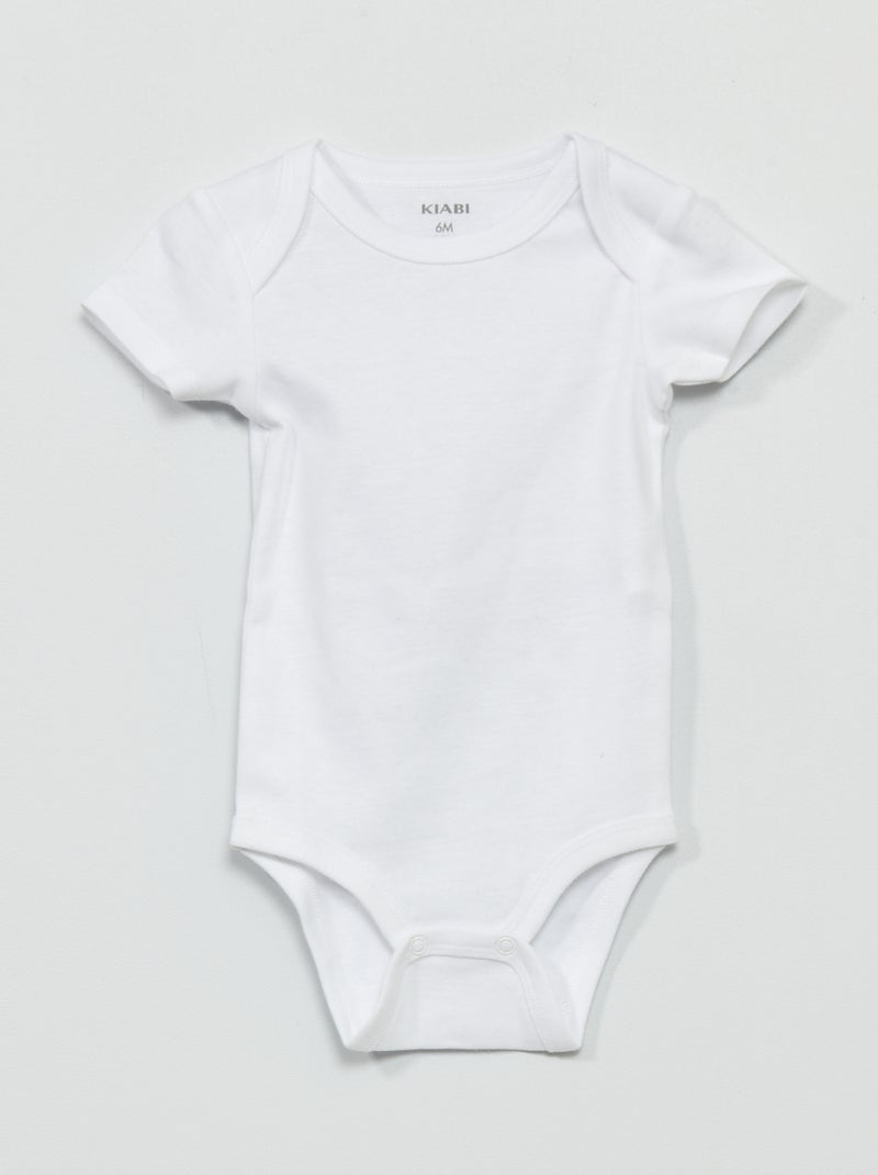 Pack de 3 bodies em jersey Branco - Kiabi
