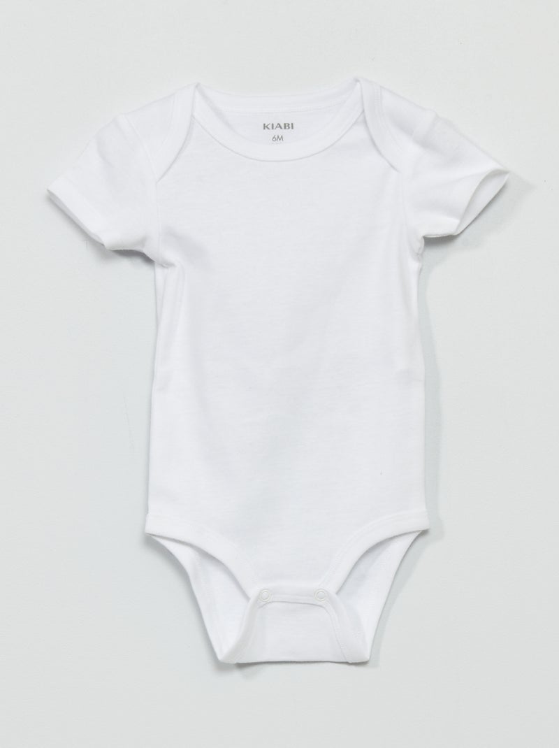 Pack de 3 bodies em jersey Branco - Kiabi