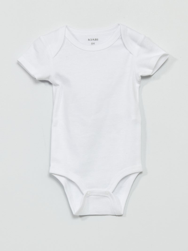 Pack de 3 bodies em jersey Branco - Kiabi