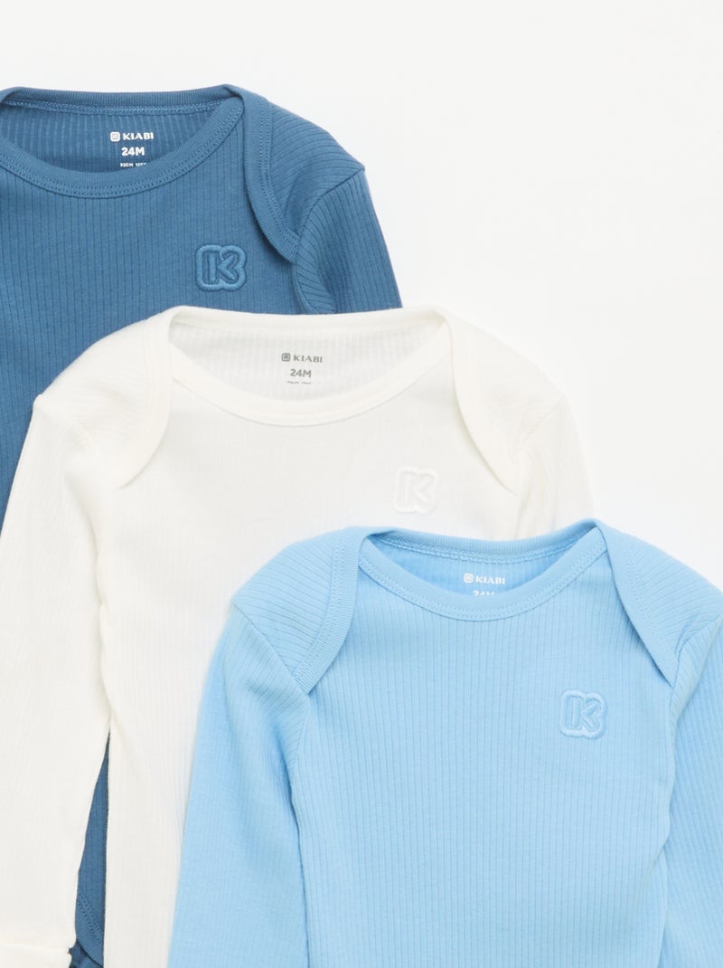 Pack de 3 bodies evolutivos - Kiabi Azul - Kiabi