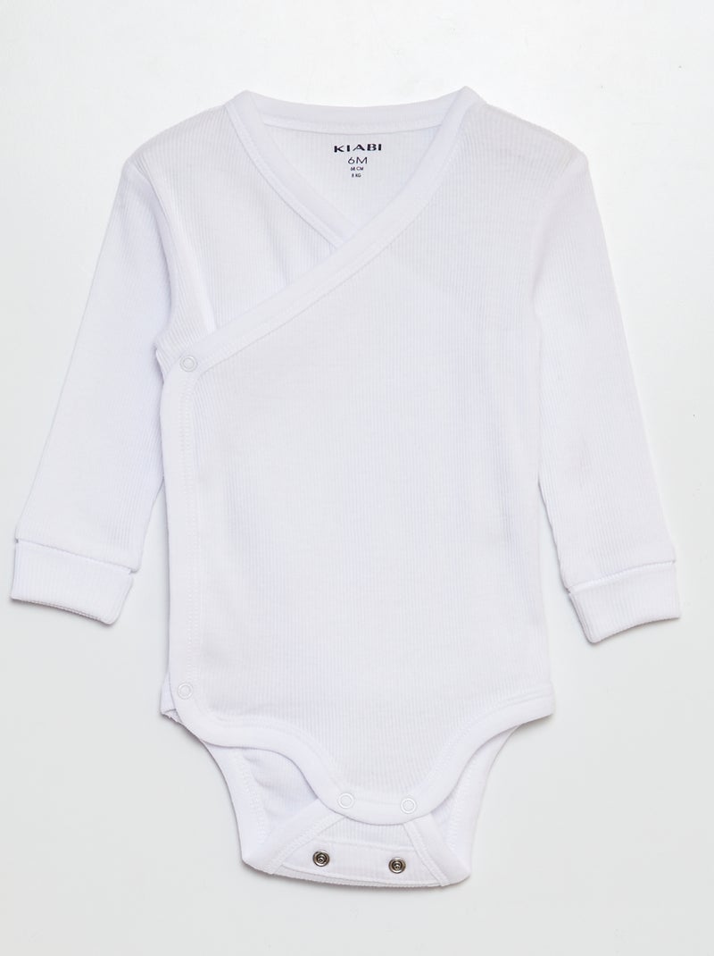 Pack de 3 bodies evolutivos BRANCO - Kiabi