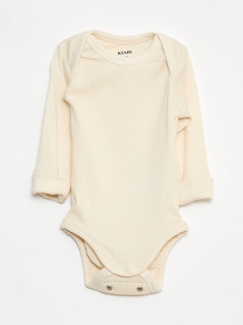 Pack de 3 bodies evolutivos gola americana e mangas compridas - Kiabi