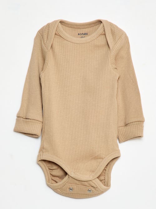 Pack de 3 bodies evolutivos gola americana e mangas compridas - Kiabi