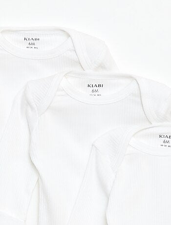 Pack de 3 bodies evolutivos gola americana e mangas compridas