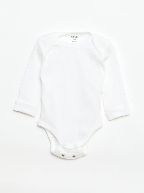 Pack de 3 bodies evolutivos gola americana e mangas compridas - Kiabi