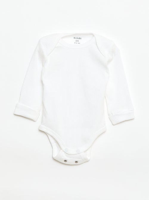 Pack de 3 bodies evolutivos gola americana e mangas compridas - Kiabi