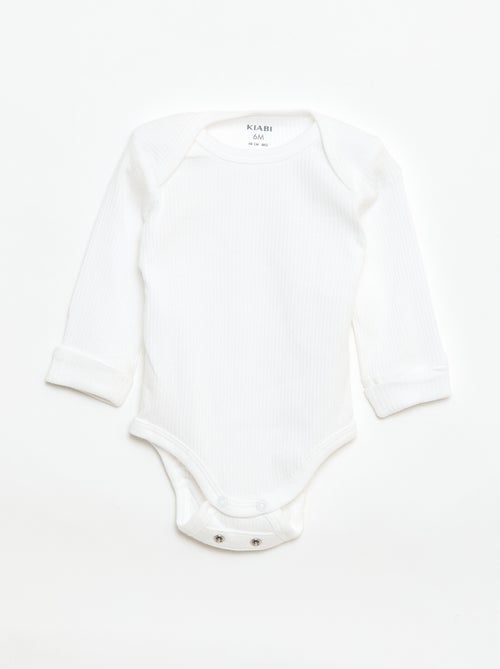 Pack de 3 bodies evolutivos gola americana e mangas compridas - Kiabi
