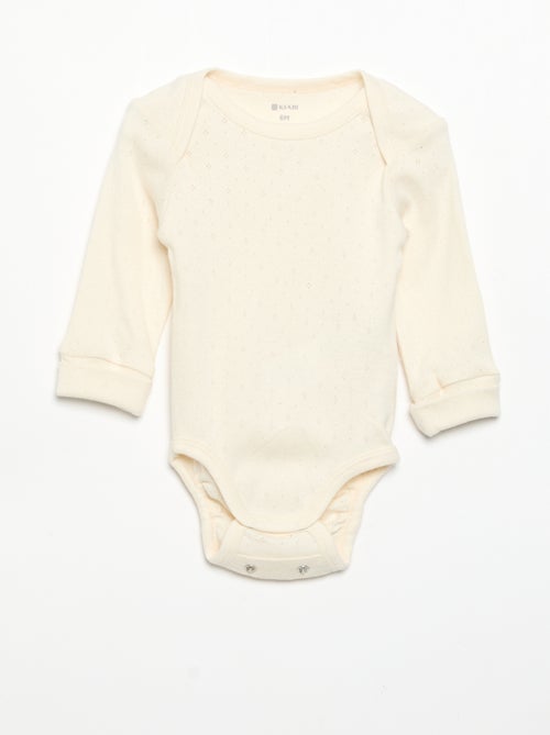 Pack de 3 bodies evolutivos gola americana e mangas compridas - Kiabi