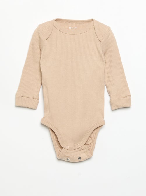 Pack de 3 bodies evolutivos gola americana e mangas compridas - Kiabi