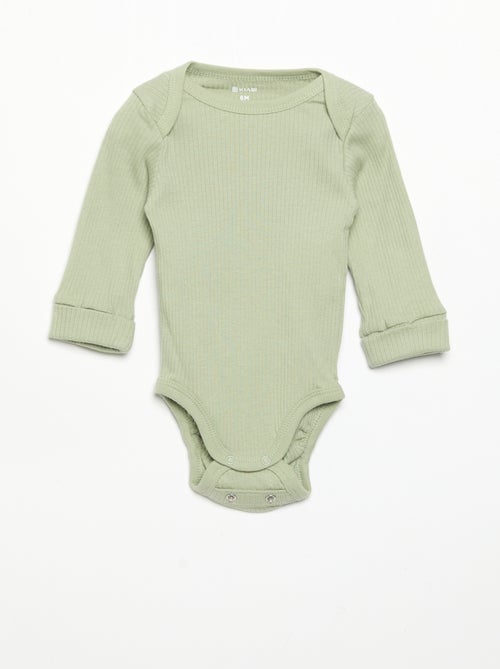 Pack de 3 bodies evolutivos gola americana e mangas compridas - Kiabi