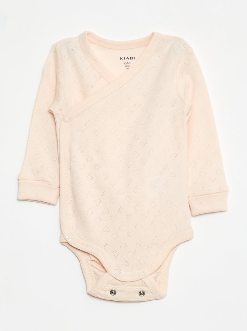Pack de 3 bodies evolutivos Rosa - Kiabi