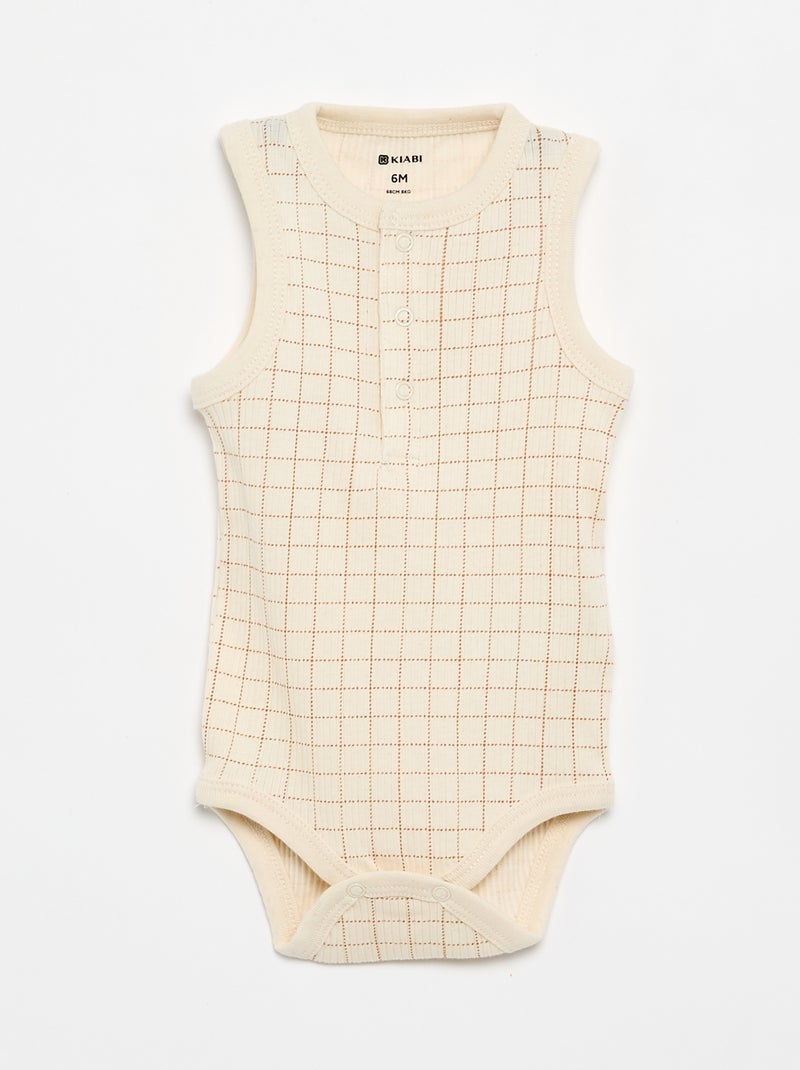 Pack de 3 bodies sem mangas Branco - Kiabi