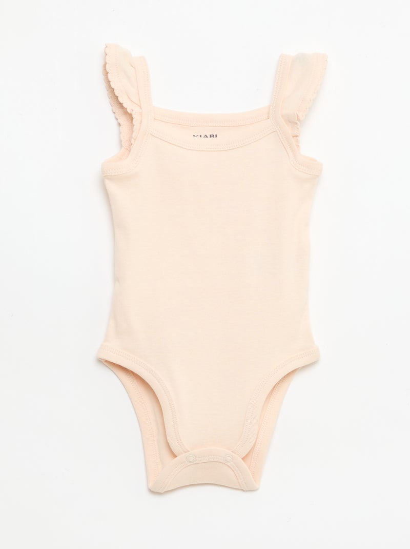 Pack de 3 bodies sem mangas Laranja - Kiabi