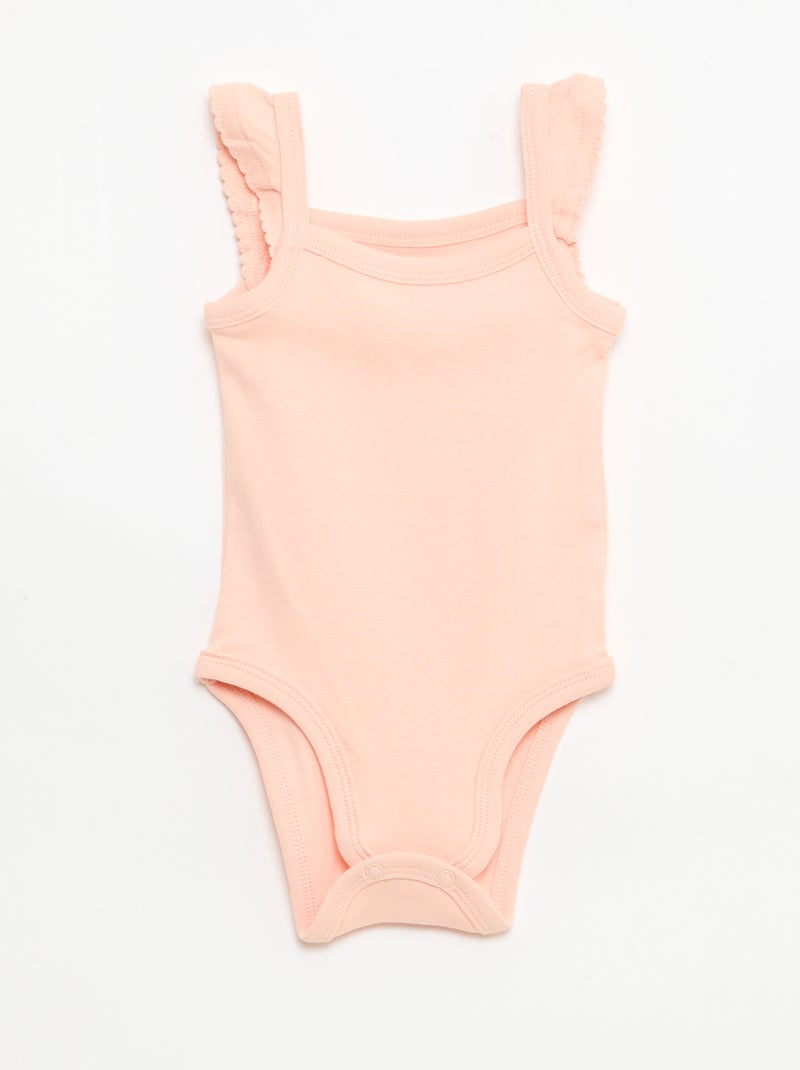 Pack de 3 bodies sem mangas Laranja - Kiabi