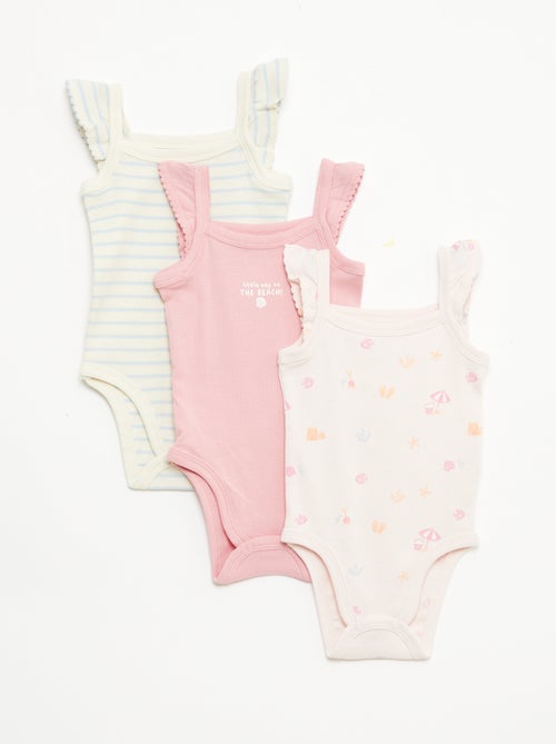 Pack de 3 bodies sem mangas - Kiabi