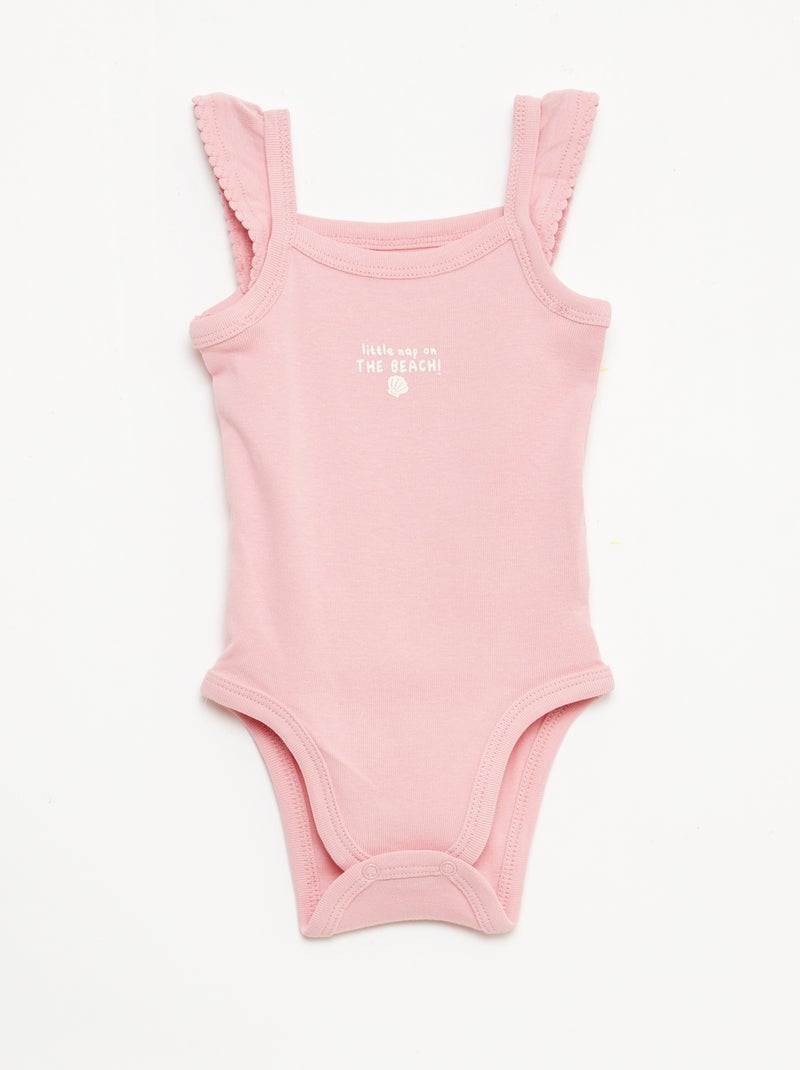 Pack de 3 bodies sem mangas Rosa - Kiabi