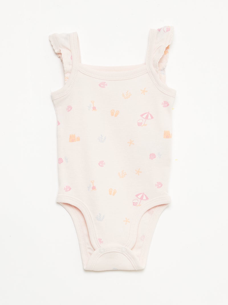 Pack de 3 bodies sem mangas Rosa - Kiabi
