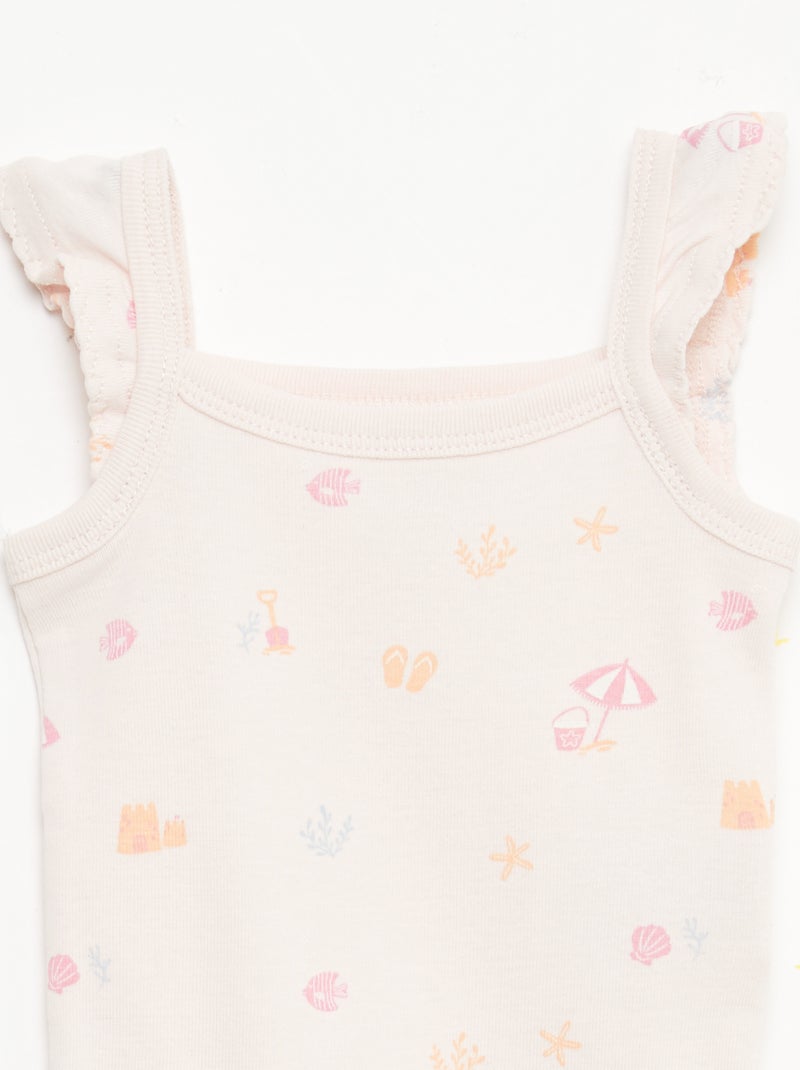 Pack de 3 bodies sem mangas Rosa - Kiabi