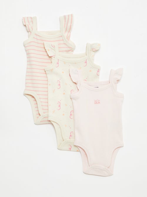 Pack de 3 bodies sem mangas - Kiabi