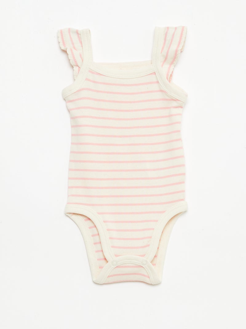 Pack de 3 bodies sem mangas Rosa - Kiabi