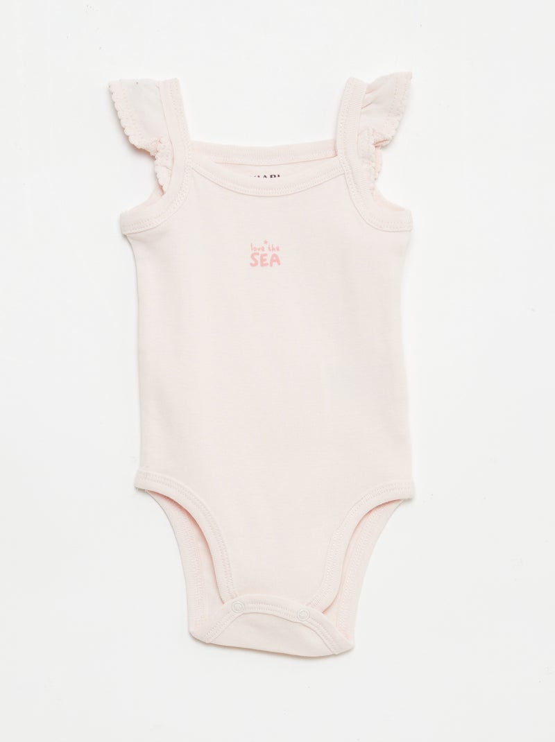 Pack de 3 bodies sem mangas Rosa - Kiabi