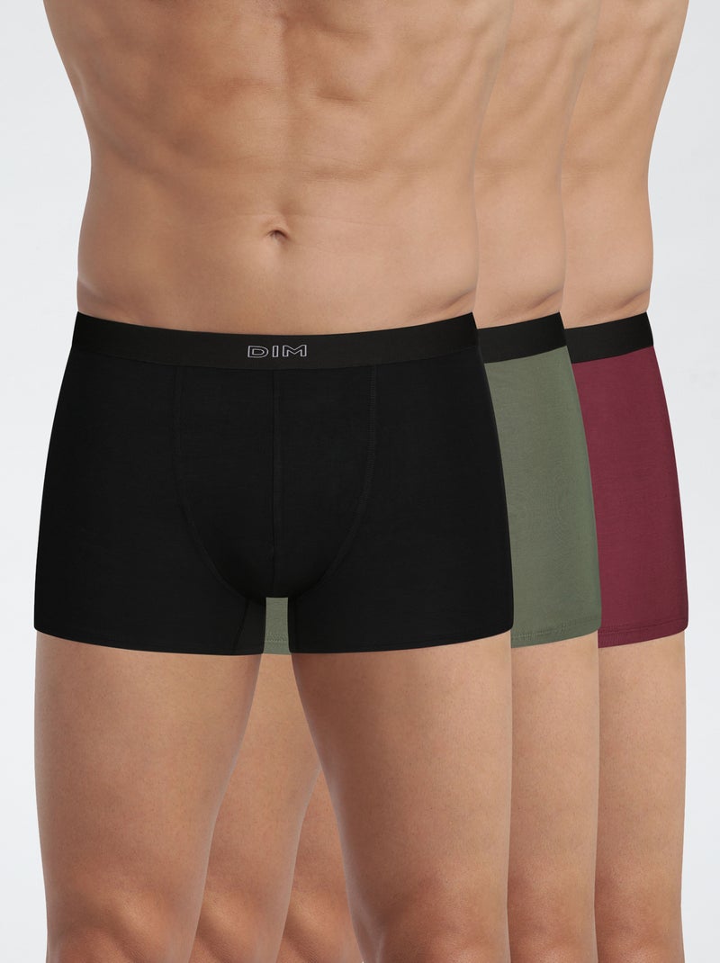 Pack de 3 boxers 'DIM' Caqui - Kiabi
