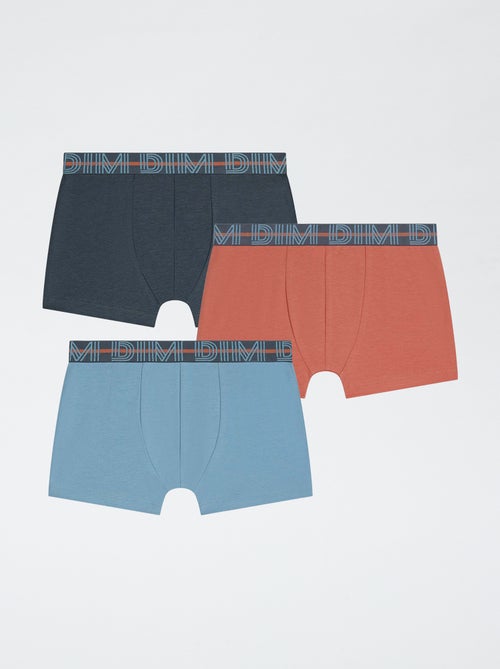 Pack de 3 boxers 'Dim' lisos - Kiabi Pack de 3 boxers 'Dim' lisos - Kiabi