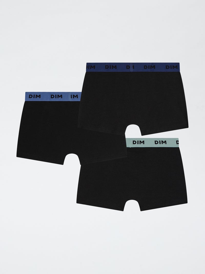 Pack de 3 boxers 'Dim' lisos Preto - Kiabi