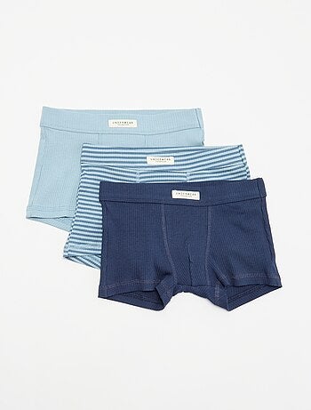 Pack de 3 boxers em malha canelada