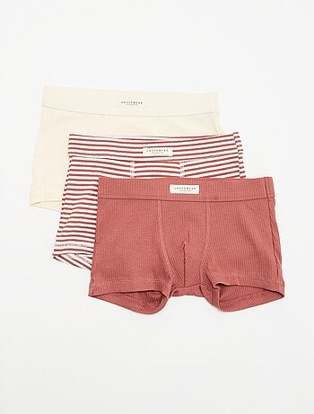 Pack de 3 boxers em malha canelada