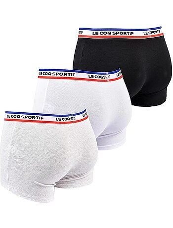 Pack de 3 Boxers Le Coq Sportif para Homem - Branco, Cinzento e Preto