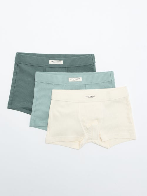Pack de 3 boxers lisos - Kiabi