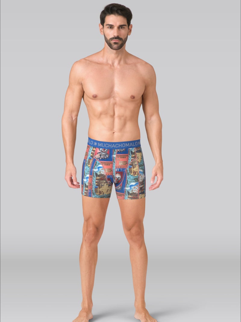 Pack de 3 boxers Muchachomalo Azul-Preto Azul - Kiabi