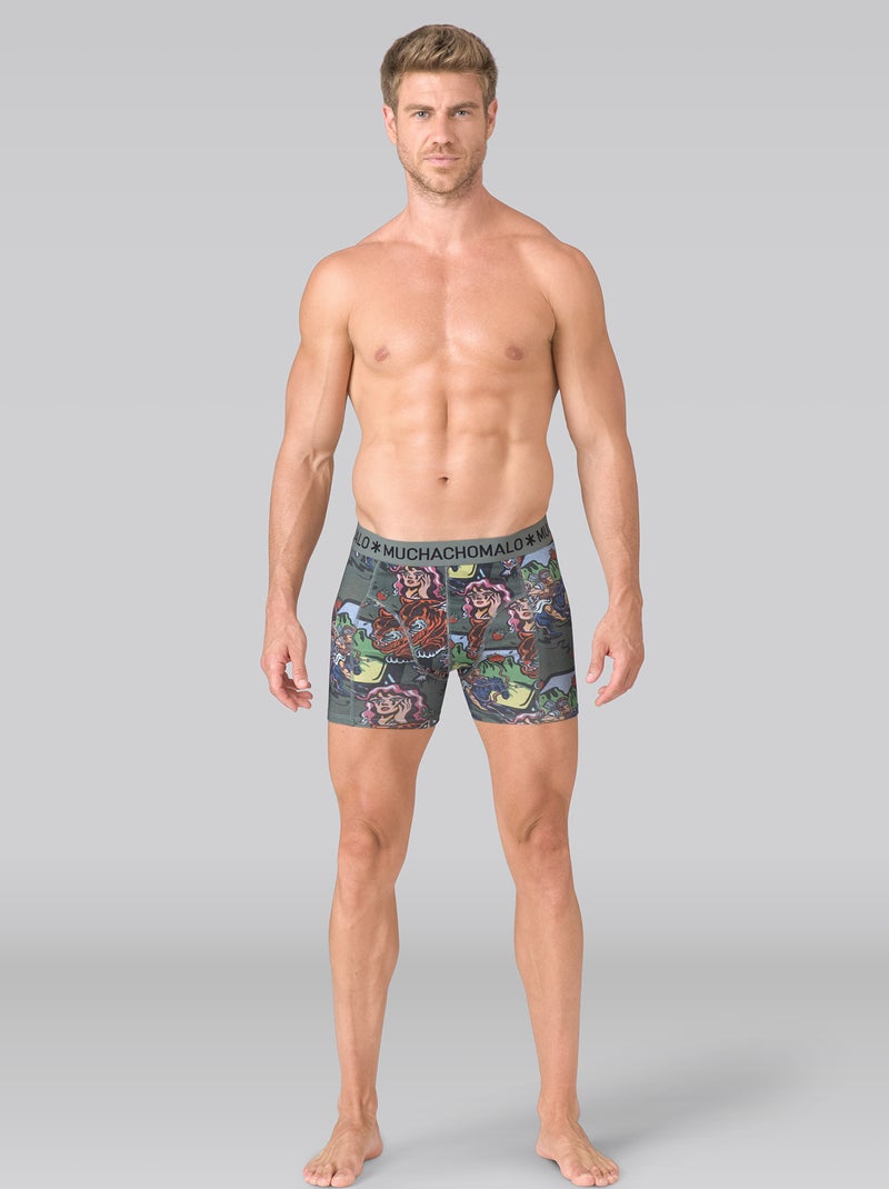 Pack de 3 boxers Muchachomalo Azul-Preto Azul - Kiabi