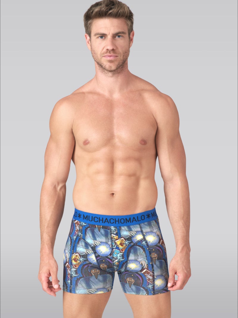 Pack de 3 boxers Muchachomalo Azul-Preto Azul - Kiabi