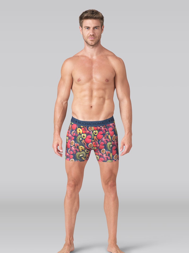 Pack de 3 boxers Muchachomalo Azul-Preto Azul - Kiabi