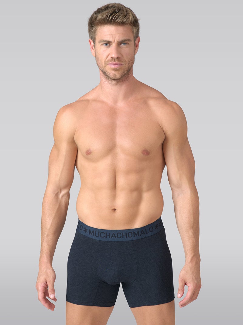 Pack de 3 boxers Muchachomalo Azul-Preto - Kiabi