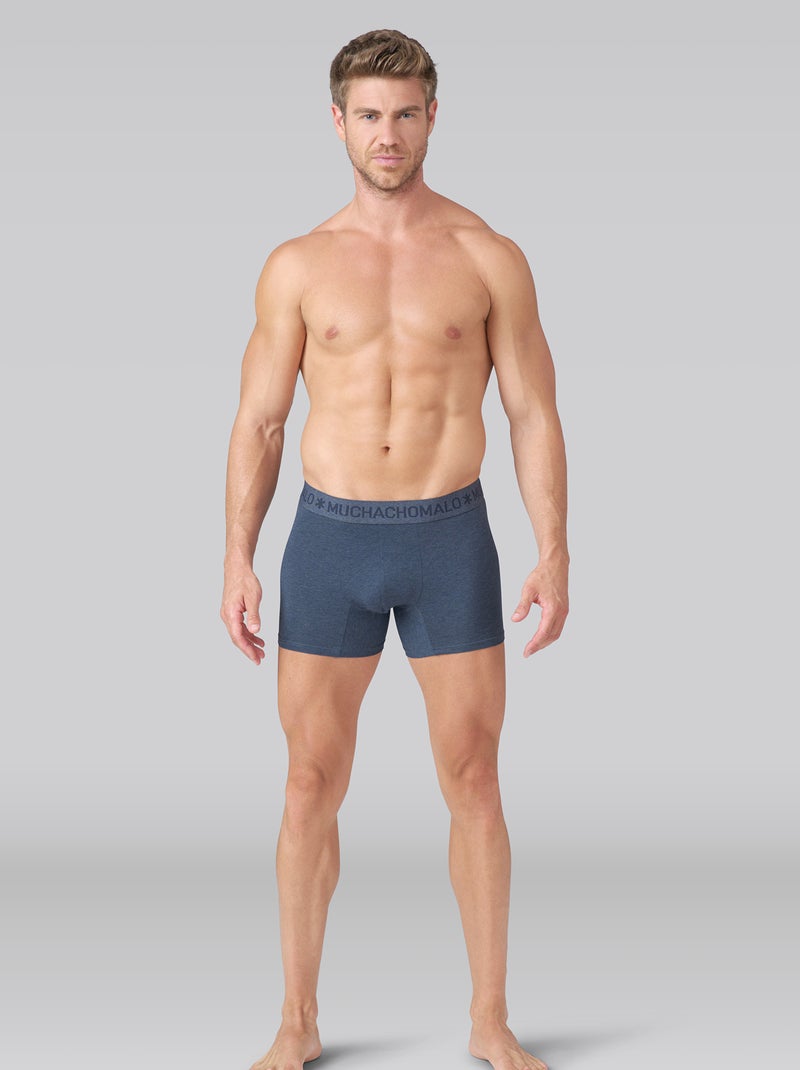 Pack de 3 boxers Muchachomalo Azul-Preto - Kiabi