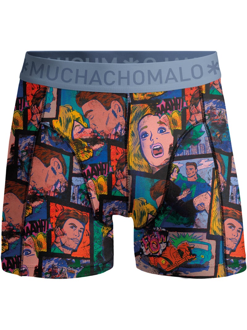Pack de 3 boxers Muchachomalo Azul-Preto - Kiabi