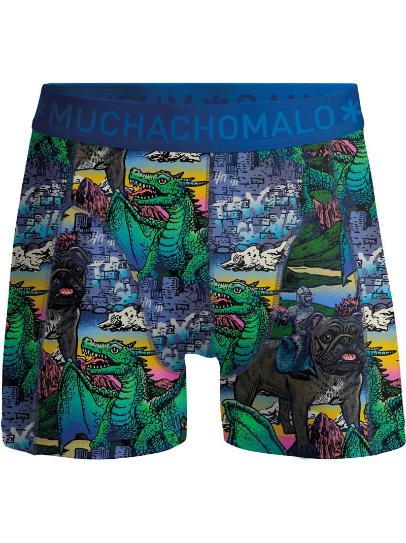 Pack de 3 boxers Muchachomalo Azul Verde - Kiabi